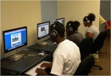 Photo: Housing Authority of San Bernardino Students Using Computers