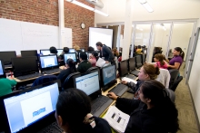 Students attend one of MEDA’s digital literacy classes
